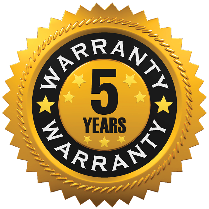 5 Year Warranty